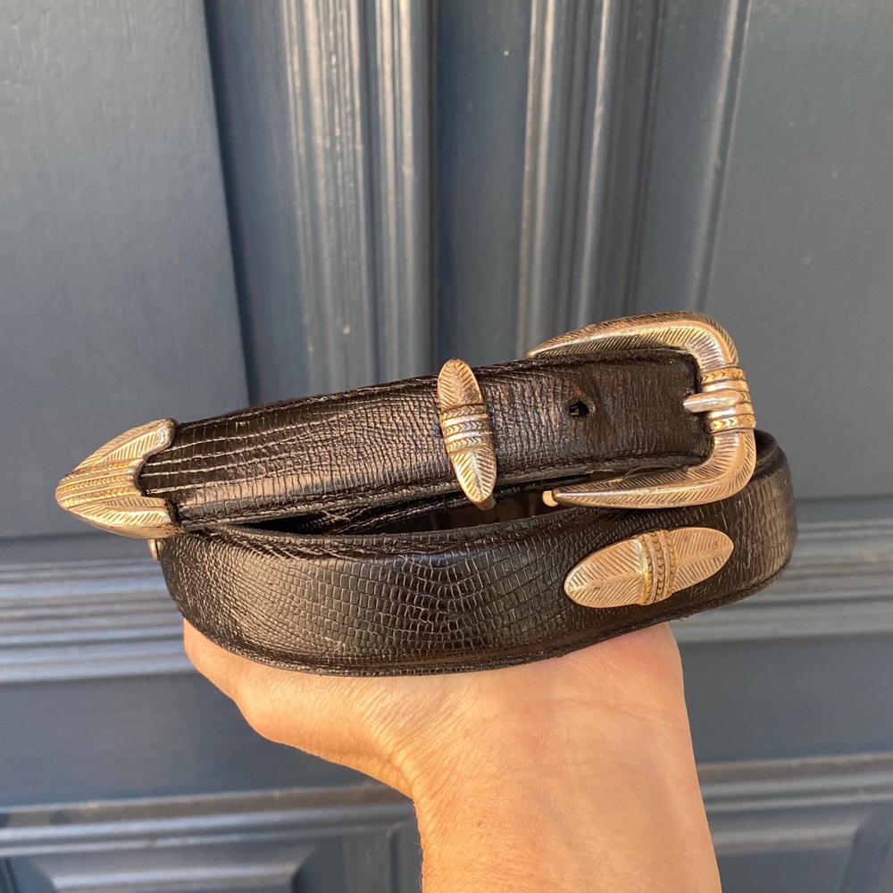 Bill Adler Studio black leather belt